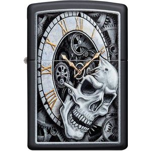 Zippo aansteker Skull Clock