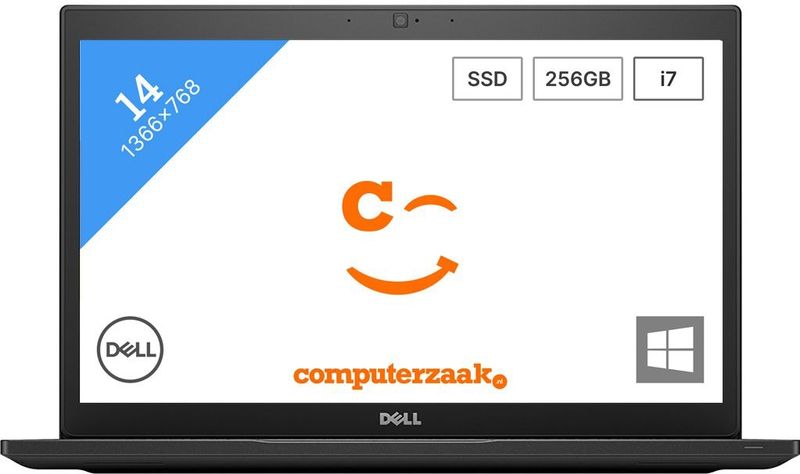 DELL Latitude 7490 Intel® Core™ i5 i5-8350U Laptop 35,6 cm (14") Full HD 8 GB DDR4-SDRAM 256 GB SSD Wi-Fi 5 (802.11ac) Windows 10 Pro Zwart