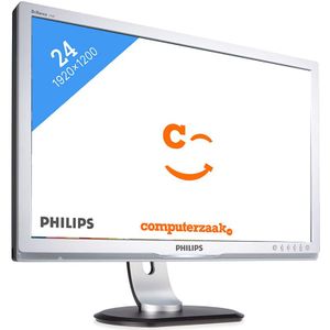Philips Brilliance 240P | 24 inch | 1920x1200 pixels | VGA | DVI | refurbished scherm