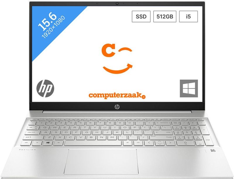 HP Pavilion 15-eg0310nd | Intel Core i5 1135G7 2.4GHz | 8GB Ram | 512GB SSD | 15.6 inch | refurbished laptop