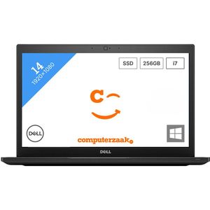 DELL Latitude 7480 Intel® Core™ i7 i7-7600U Laptop 35,6 cm (14") Full HD 8 GB DDR4-SDRAM 256 GB SSD Wi-Fi 5 (802.11ac) Windows 10 Pro Zwart