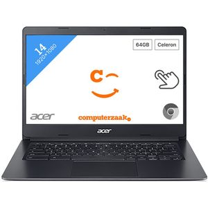 Acer Chromebook C933T-C3FN Intel® Celeron® N4100 35,6 cm (14") Touchscreen Full HD 4 GB LPDDR4-SDRAM 64 GB Flash Wi-Fi 5 (802.11ac) ChromeOS Zwart