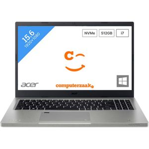 Acer Aspire Vero AV15-52-71A3 | Intel Core i7 1255U 1.7GHz | 8GB Ram | 512GB M.2 NVMe | 15.6 inch | refurbished laptop