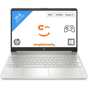 HP 15s-eq2222nd AMD Ryzen™ 5 5500U Laptop 39,6 cm (15.6") Full HD 16 GB DDR4-SDRAM 512 GB SSD Wi-Fi 5 (802.11ac) Windows 11 Home Zilver