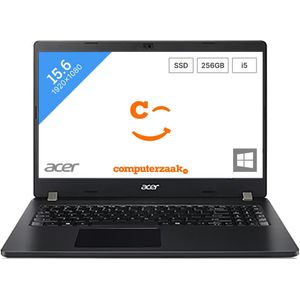 Acer TravelMate P2 TMP215-52-516R Intel® Core™ i5 i5-10210U Laptop 39,6 cm (15.6") Full HD 8 GB DDR4-SDRAM 512 GB SSD Wi-Fi 6 (802.11ax) Windows 10 Pro Zwart