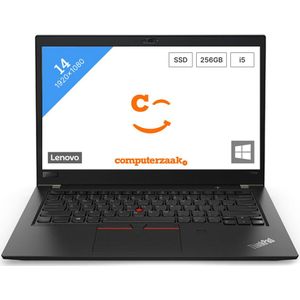 Lenovo ThinkPad T480s Intel® Core™ i5 i5-8250U Laptop 35,6 cm (14") Full HD 16 GB DDR4-SDRAM 256 GB SSD Wi-Fi 5 (802.11ac) Windows 10 Pro Zwart