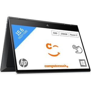HP ENVY x360 15-ds0760nd AMD Ryzen™ 7 3700U Hybride (2-in-1) 39,6 cm (15.6") Touchscreen Full HD 16 GB DDR4-SDRAM 512 GB SSD Wi-Fi 5 (802.11ac) Windows 10 Home Zwart