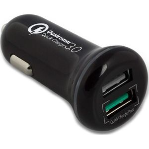 Ewent USB Autolader, 2Poort, 5A, Zwart