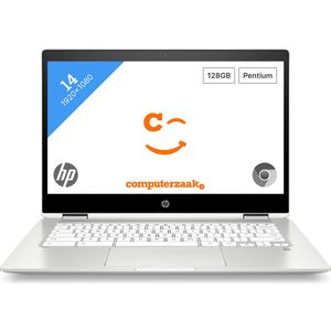 HP Chromebook x360 14b-ca0001nd Intel® Pentium® Silver N5030 35,6 cm (14") Touchscreen Full HD 8 GB LPDDR4-SDRAM 128 GB eMMC Wi-Fi 5 (802.11ac) ChromeOS Wit
