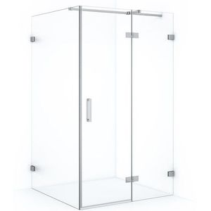 Diamond Douchecabine | 120x110 cm Chroom Helder glas Draaideur Rechthoek