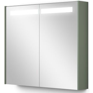 Spiegelkast Met Verlichting Modulo 80x70cm Saliegroen