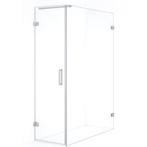 Diamond Douchecabine | 130x60 cm Rvs Helder glas Draaideur Rechthoek