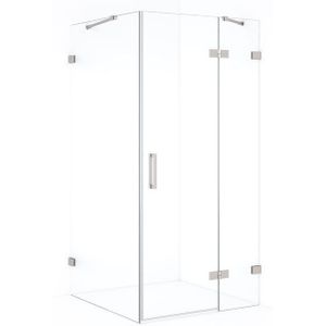 Diamond Douchecabine | 100x90 cm Rvs Helder glas Draaideur Rechthoek