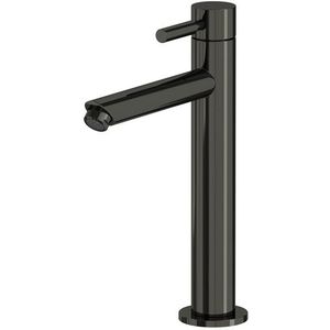 Hoge Fonteinkraan Radius Black Chrome, Koudwaterkraan, Zwart Chroom