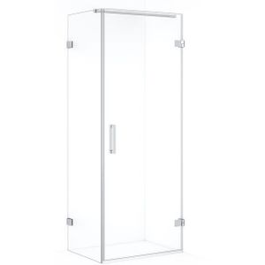 Diamond Douchecabine | 80x60 cm Chroom Helder glas Draaideur Rechthoek