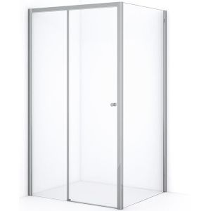 Crystal Comfort Douchecabine | 120x100 cm Chroom Helder glas Schuifdeur Rechthoek