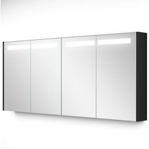 Spiegelkast Met Verlichting Modulo 160x70cm Hoogglans Zwart