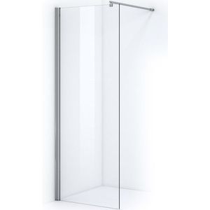 Zircon Comfort Inloopdouche | 80 cm Chroom Helder glas Vaste wand