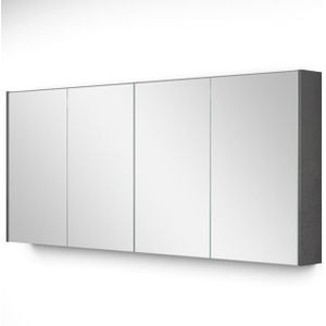 Spiegelkast Met Verlichting Modulo 160x70cm Donkergrijs Beton