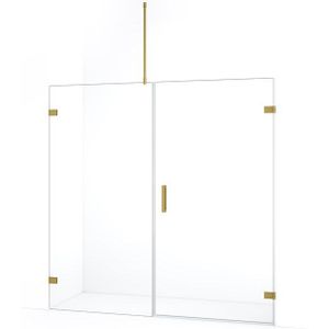 Diamond Douchedeur | 185 cm Goud Helder glas Draaideur