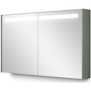 Spiegelkast Met Verlichting Modulo 120x70cm Saliegroen