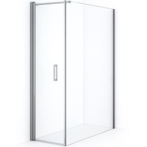 Diamond Douchecabine | 130x60 cm Chroom Helder glas Draaideur Rechthoek