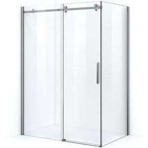 Crystal Allure Douchecabine | 150x100 cm Chroom Helder glas Schuifdeur Rechthoek