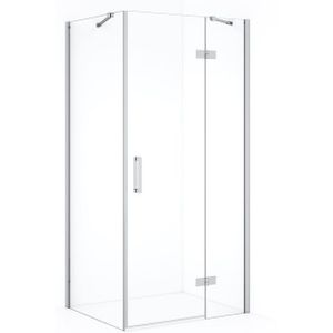 Diamond Douchecabine | 100x70 cm Chroom Helder glas Draaideur Rechthoek