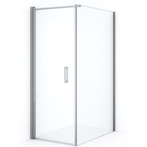 Diamond Douchecabine | 120x80 cm Chroom Helder glas Draaideur Rechthoek