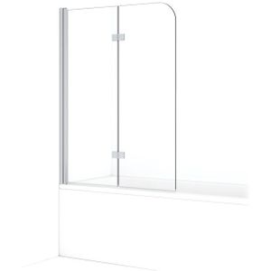 Diamond Badwand | 120 cm Chroom Helder glas