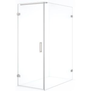 Diamond Douchecabine | 140x70 cm Rvs Helder glas Draaideur Rechthoek