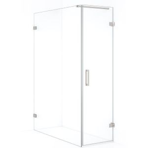 Diamond Douchecabine | 140x60 cm Rvs Helder glas Draaideur Rechthoek