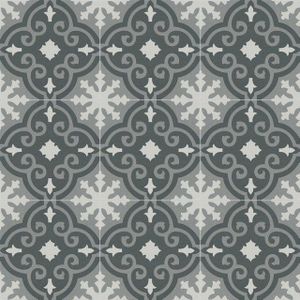 Memory Royal black Vloer-/Wandtegel | 20x20 cm Meerkleurig Decor