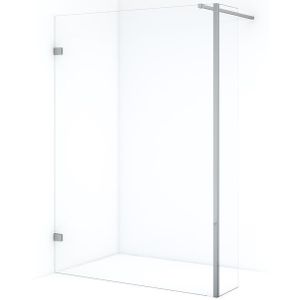 Diamond Inloopdouche | 130 cm Chroom Helder glas Vaste wand met zijwand