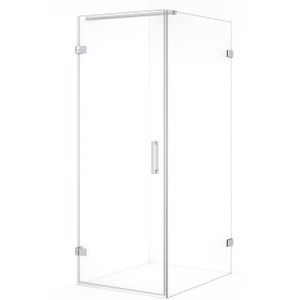 Diamond Douchecabine | 90x70 cm Chroom Helder glas Draaideur Rechthoek