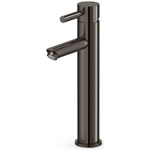 Hoge Wastafelkraan Radius Black Chrome, Eéngreeps Mengkraan, Zwart Chroom