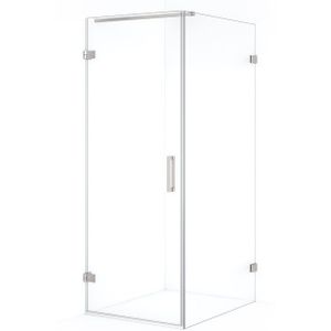 Diamond Douchecabine | 90x80 cm Rvs Helder glas Draaideur Rechthoek