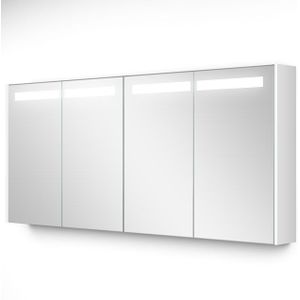 Spiegelkast Met Verlichting Modulo 160x70cm Hoogglans Wit