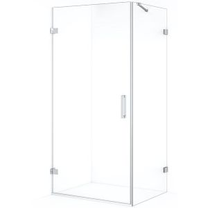 Diamond Douchecabine | 100x70 cm Chroom Helder glas Draaideur Rechthoek