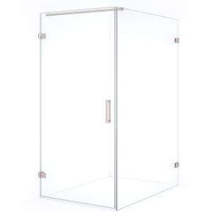 Diamond Douchecabine | 140x100 cm Rvs Helder glas Draaideur Rechthoek