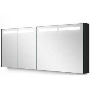 Spiegelkast Met Verlichting Modulo 180x70cm Hoogglans Zwart