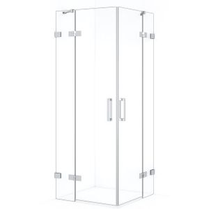 Diamond Douchecabine | 80x80 cm Chroom Helder glas Draaideur Vierkant