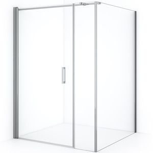 Diamond Douchecabine | 130x130 cm Chroom Helder glas Draaideur Vierkant