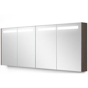 Spiegelkast Met Verlichting Modulo 180x70cm Donkerbruin Eiken