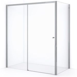 Crystal Comfort Douchecabine | 180x100 cm Chroom Helder glas Schuifdeur Rechthoek