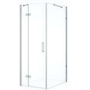 Diamond Douchecabine | 100x80 cm Chroom Helder glas Draaideur Rechthoek