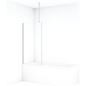 Diamond Badwand | 80 cm Chroom Helder glas