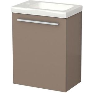 Modulo Pico Toiletmeubel met wastafel | 40 cm Taupe Vlak front Keramiek