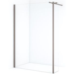 Diamond Inloopdouche | 130 cm Rvs Helder glas Vaste wand met zijwand