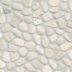 Mozaïek Pebble White 30x30cm Natuursteen Wit Mat